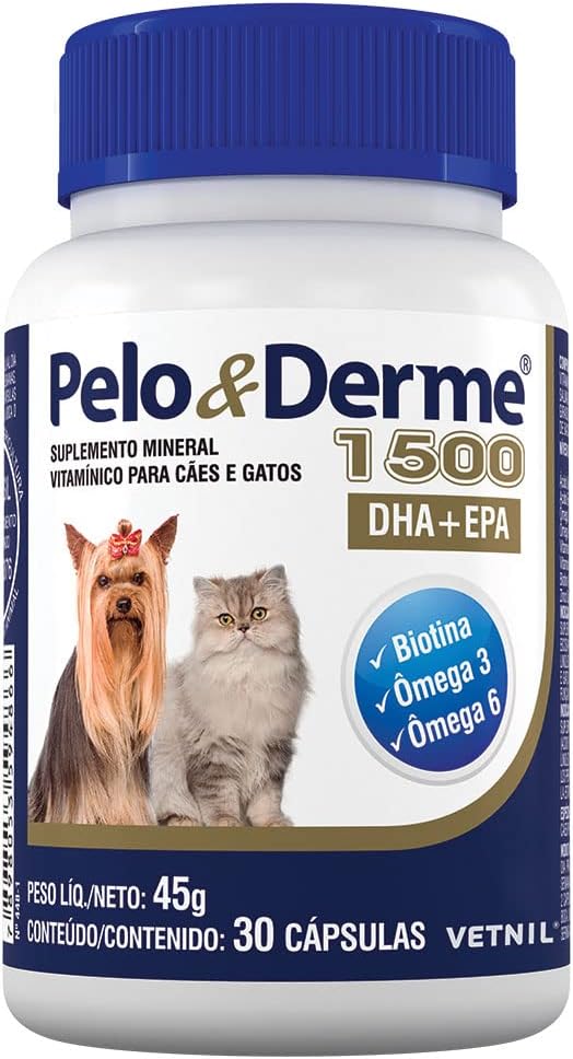 VETNIL Pelo E Derme 1500Mg Dha + Epa 30 Cápsulas Vetnil