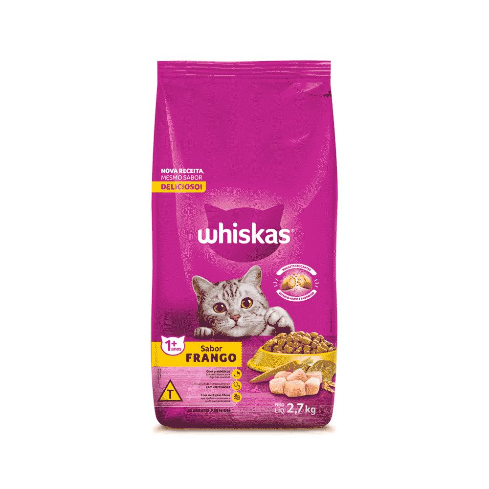 Ração Whiskas Gatos Adultos Frango