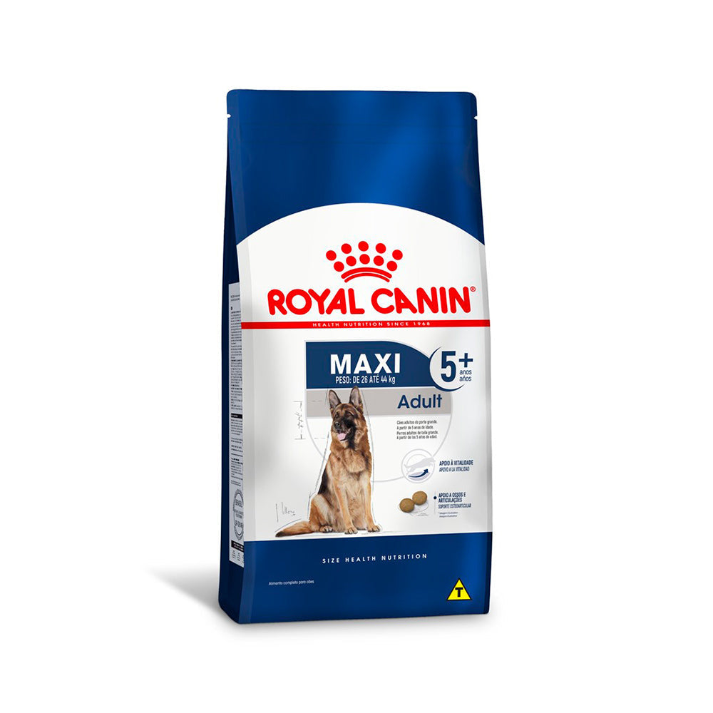 Ração Seca Royal Canin Maxi Adult 5+ para Cães Adultos de Porte Grande com 5 Anos ou mais - 15 Kg