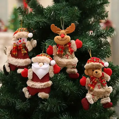 Conjunto de 4 Enfeites de Natal LattBy