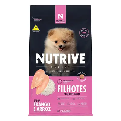 Ração Cães Nutrive Select Filhote Pequeno porte Frango e Arroz 1kg