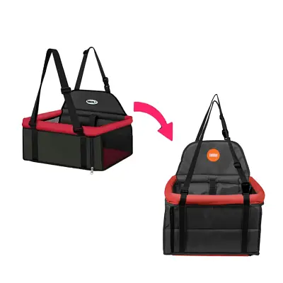Assento Tubline Transpet Big Cães e Gatos Vermelho e Preto
