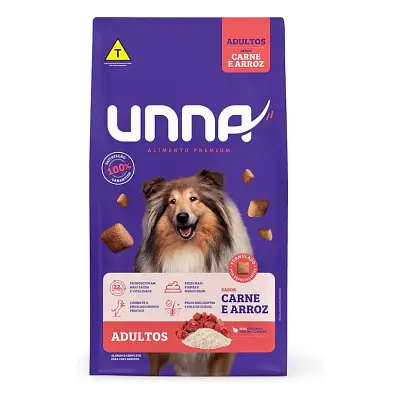 Ração Cães Unna Adulto Carne e Arroz 15kg