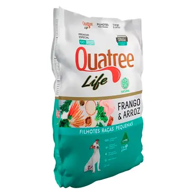 Ração Quatree Life Cães Filhotes Raças Pequenas Frango e Arroz 10,1kg