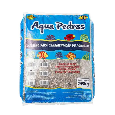 Substrato Para Aquários Aqua Pedras Cascalho de Rio N2 25Kg