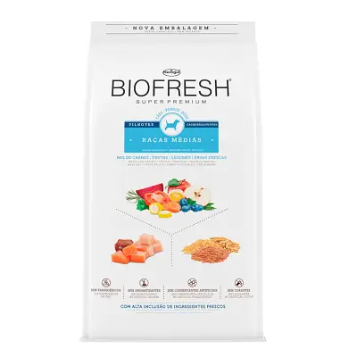 Ração Biofresh Cães Filhotes Raças Médias 15kg