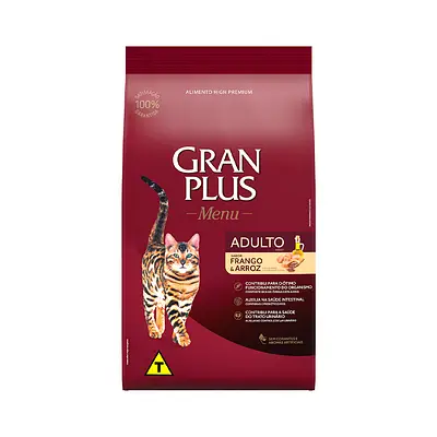 Ração Granplus para Gatos Adultos Sabor Frango e Arroz