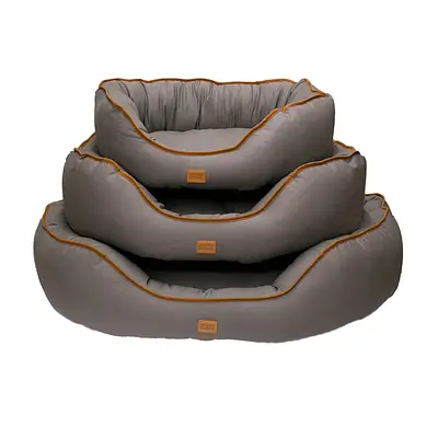 Cama Lisa Oval Sarja para Cães e Gatos Cinza