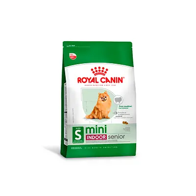 Ração Seca Royal Canin Mini Indoor Senior para Cães Idosos de Porte Pequeno com 8 Anos ou mais