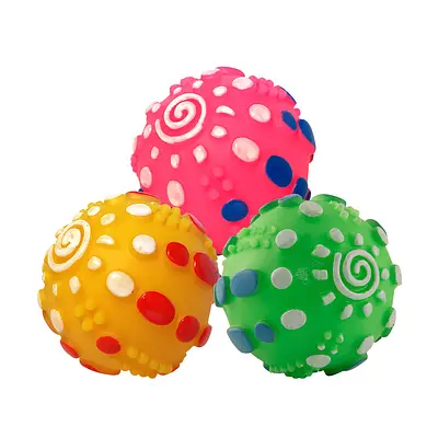 Brinquedo Napi Mordedor Bola Cravo com Apito para Cães - Cores Sortidas