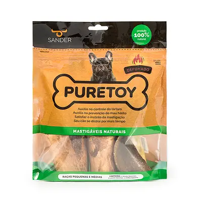 Osso Puretoy Kit Defumado para Cães de Porte Pequeno e Médio