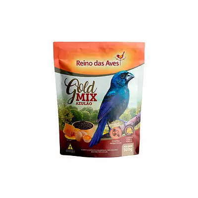 Ração Reino das Aves Gold Mix Azulão para Pássaros - 500g