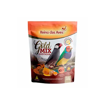 Ração Reino das Aves Gold Mix Exóticos para Pássaros - 500g