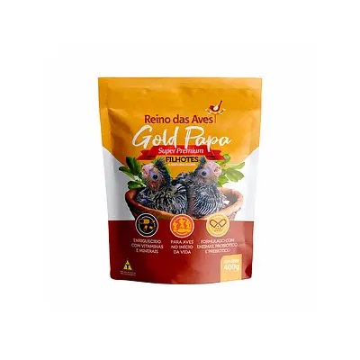 Ração Reino das Aves Gold Papa para Filhotes - 400g