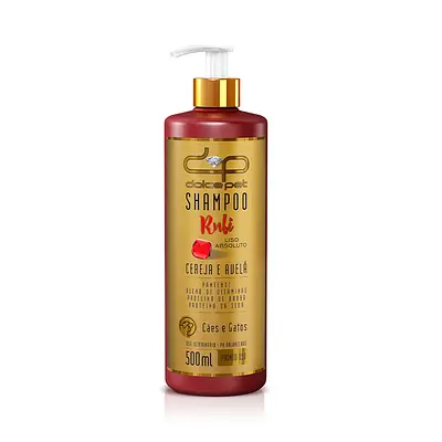 Shampoo Dolce Pet Rubi Liso Absoluto Cereja e Avelã para Cães e Gatos
