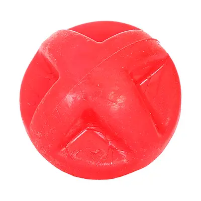 Brinquedo Furacão Pet Bola de Borracha Maciça Superball Vermelho para Cães