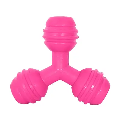 Brinquedo Furacão Pet Triângulo de Borracha Rosa para Cães