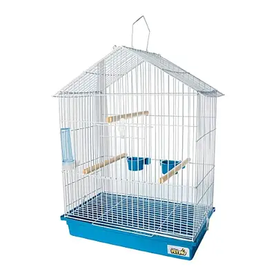 Gaiola Para Calopsita Teto Aramado Jel Plast Azul