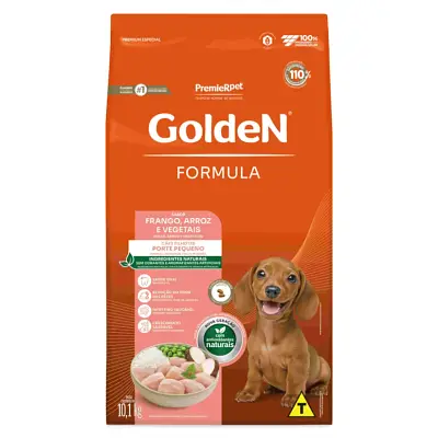 Ração Premier Golden Fórmula Mini Bits Cães Filhotes Frango e Arroz 10,1kg