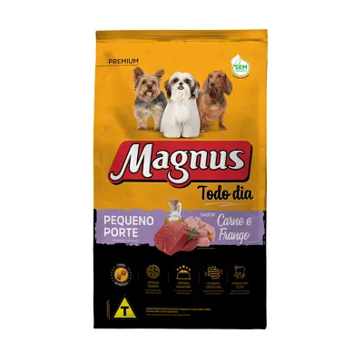 Ração Premium Magnus Todo dia Cães Porte Pequeno Adulto Carne e Frango 3kg