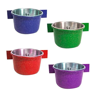 Caneca Power Pets Alumínio com Aba para Pássaros - Cores Sortidas