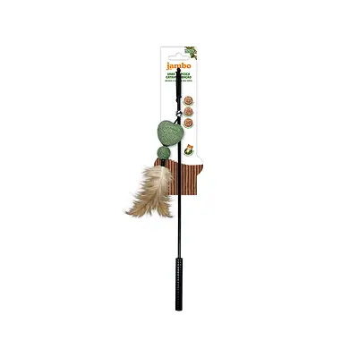 Brinquedo Jambo Varinha Coração de Catnip para Gatos