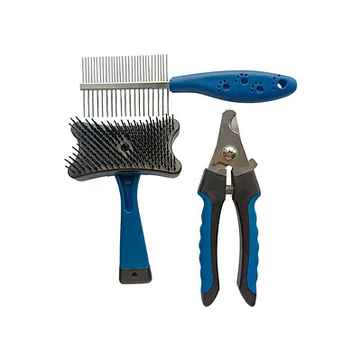 Kit Savana Pet Grooming Azul para Cães e Gatos