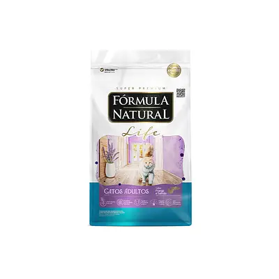Ração Fórmula Natural Life para Gatos Adultos Sabor Frango e Salmão 1 kg