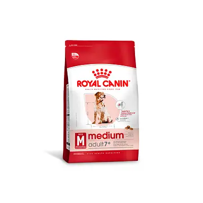 Ração Seca Royal Canin Medium Adult 7+ para Cães Adultos de Porte Médio com 7 Anos ou mais 12 kg