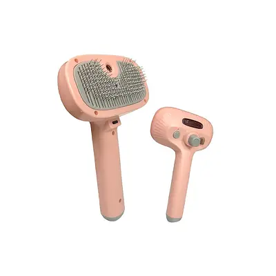 Escova a Vapor Savana Luxo Multiuso Rosa para Cães e Gatos