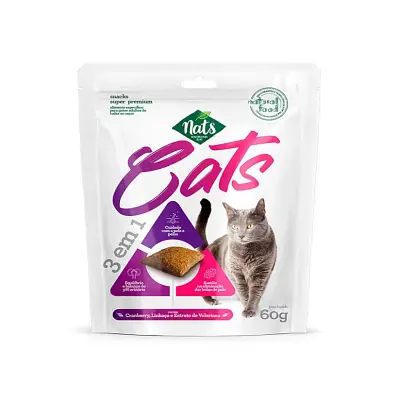 Snack Gatos Nats Cats 3 em 1 60g