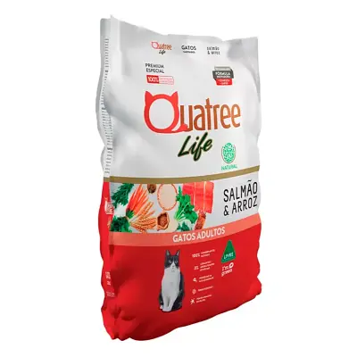 Ração Quatree Life Gatos Adultos Salmão e Arroz 20kg