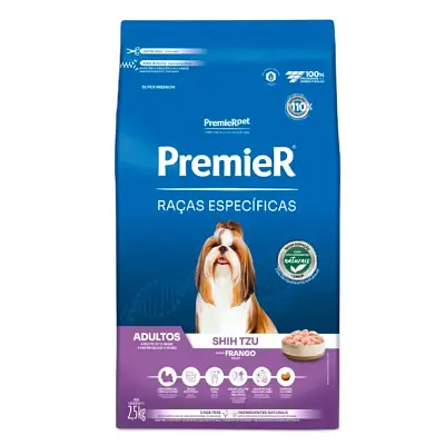 Ração Premier Raças Específicas Shih Tzu Cães Adultos Frango 2,5kg