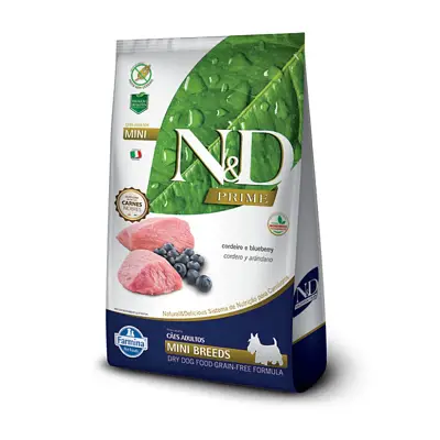 Ração N&D Prime Cães Adultos Mini Cordeiro 10,1kg