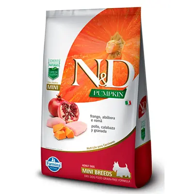 Ração N&D Pumpkin Cães Adultos Frango Mini 800g