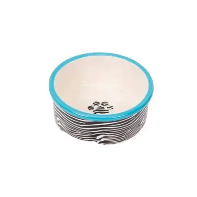 Comedouro Cerâmica Zebra Chalesco 120ml