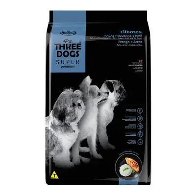 Ração Cães Three Dogs Super Fihotes Raças Pequenas Mini Frango 1kg