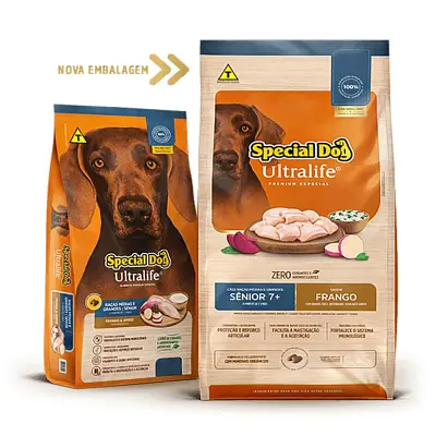 Ração Cães Special Dog Ultralife Senior Raças Média e Grande Frango E Arroz 15kg