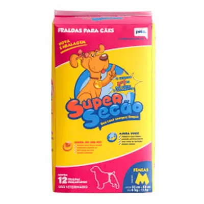 Fralda Descartável Petix Super Secão Fêmeas Cães M