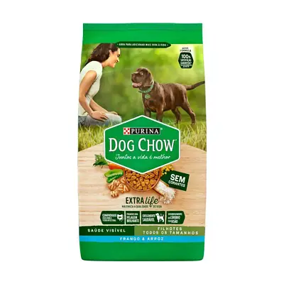 Ração Nestle Purina Dog Chow Extra Life Filhotes Frango e Arroz 15kg
