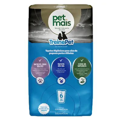 Tapete Higiênico Cães Treinepet Petmais 50 Unidades