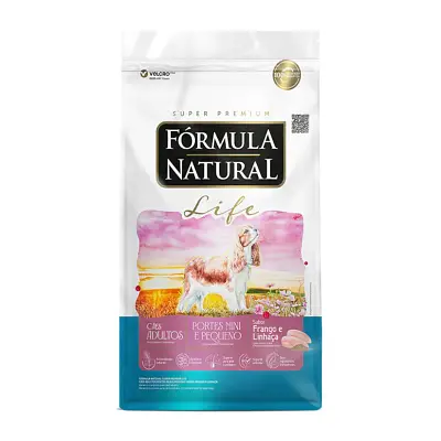 Ração Fórmula Natural Cães Adultos Raças Mini e Pequenas Sabor Frango e Linhaça 2,5kg