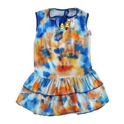 Vestido Pickorruchos Tie Dye Laranja 01