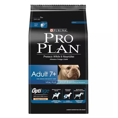 Ração Nestlé Purina Cães Pro Plan Adultos 7+ Raças Pequenas Frango 1kg