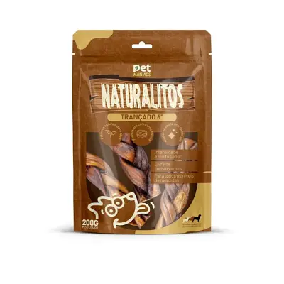 Petisco para Cães Pet Maniacs Naturalitos Trança 6" 200gr