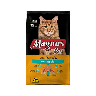 Ração Magnus Premium Gatos Adultos Castrados Salmão 20kg