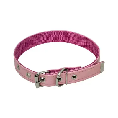 Coleira Cães Corino São Pet Reforçada Rosa Tamanho 4