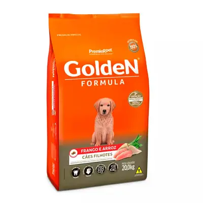 Ração Premier Golden Fórmula Cães Filhotes de Porte Médio e Grande Frango e Arroz 20kg