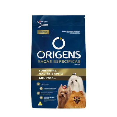 Ração Origens Cães Adultos York, Maltes e Sptiz 10,1kg