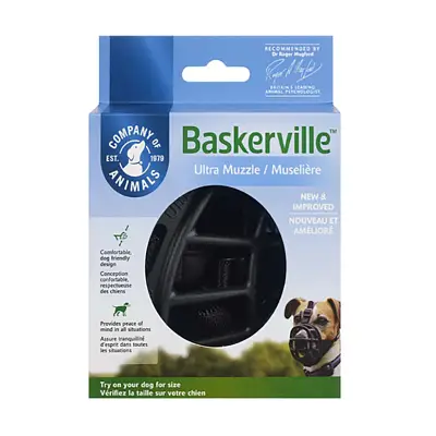Focinheira Cães Baskerville Preta XG